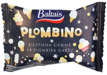 Baltais biezpiena sieriņš “Plombino” 38 g