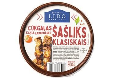 Lido cūkgaļas šašliks Klasiskais 900 g