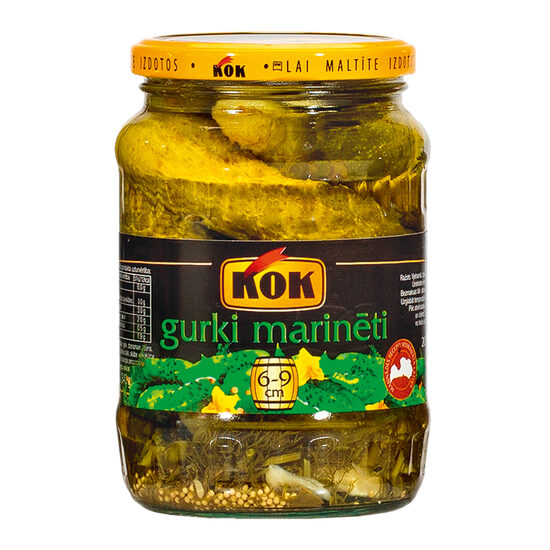 KOK marinēti gurķi 6-9 cm 680 g