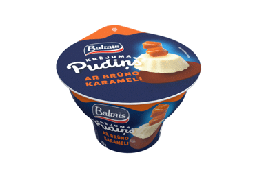 Baltais krējuma pudiņš brūnās karameles 150 g