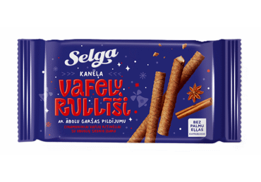 Selga kanēļa vafeļu rullīši ar ābolu garšas pildījumu 160 g