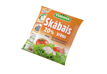 Tukuma skābais krējums 20% 400 g