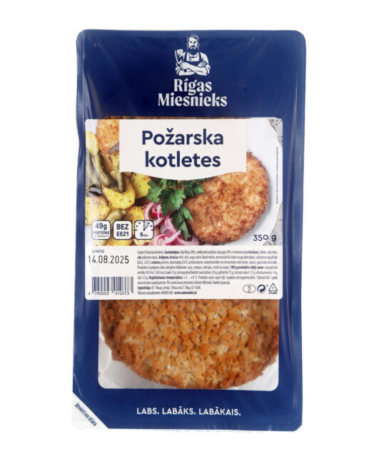 Rīgas miesnieks cāļa filejas kotletes “Požarska” 350 g