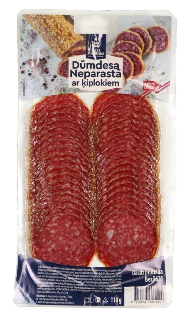 Rīgas miesnieks dūmdesa ar ķiplokiem “Neparastā” šķēlēs 110 g