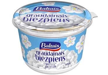 Baltais graudainais biezpiens 7% 500 g
