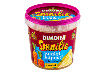 Dimdiņi svaigi marinēti kāposti ar burkāniem “Smailie” 650 g