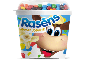 Rasēns jogurts vaniļas ar piena šokolādes konfektēm 110 g