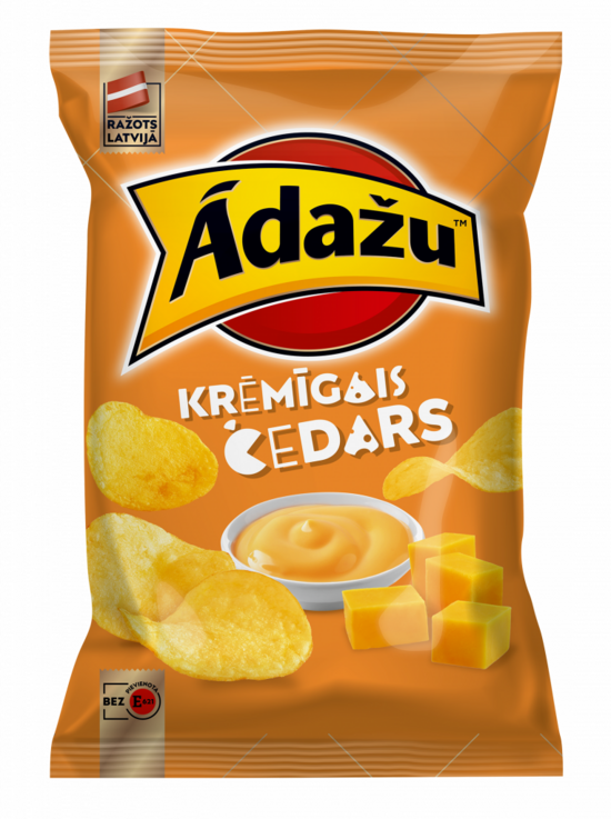Ādažu čipsi krēmīgais čedars 130 g