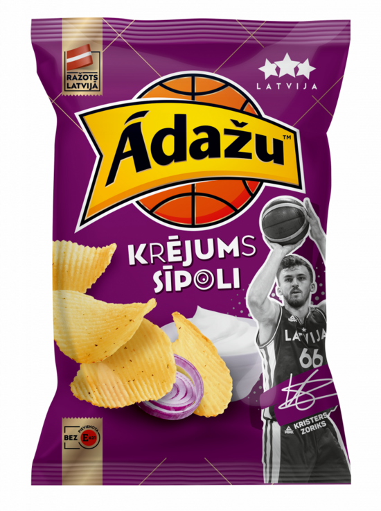 Ādažu čipsi ar krējuma un sīpolu garšu 130 g