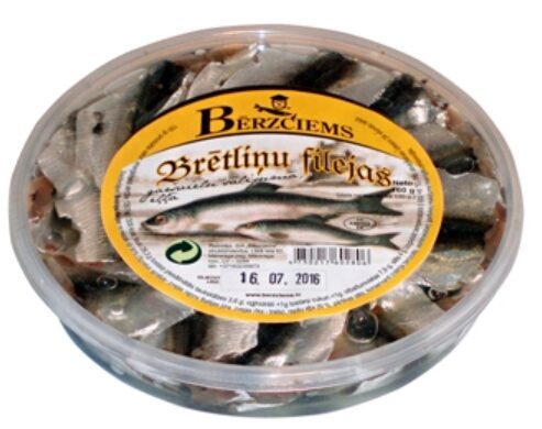 Bērzciems sprat fillets in spice brine in oil 160 g