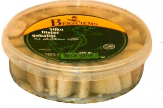 Bērzciems herring fillet pieces in oil with dill 250 g