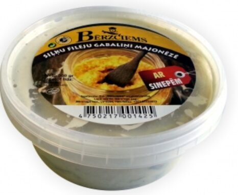 Bērzciems herring fillet pieces in mayonnaise with mustard 300 g
