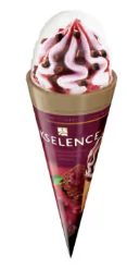 Ekselence ice cream with liqueur flavor, cherry topping, brownie cookies and balsam 220ml/110g