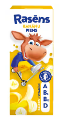 Rasēns milk drink banana 1.5% 200 ml