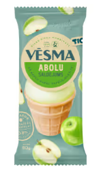 Vēsma ice cream with apple flavor 120ml/75g