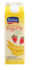 Baltais drinking yogurt with strawberries and bananas 1 kg