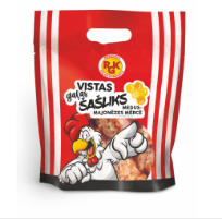 RGK Vistas gaļas šašliks medus-majonēzes mērcē, atdzesēts, stāvpakā 800g