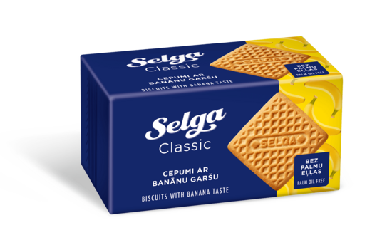 Selga cepumi ar banānu garšu 180 g