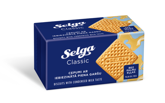 Selga cepumi ar iebiezinātā piena garšu 180 g