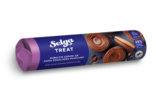 Selga dubultie cepumi ar pienā šokolādes pildījumu 205 g