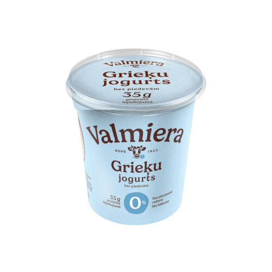 Valmiera grieķu jogurts bez laktozes 0% 350 g
