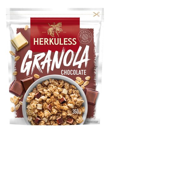 Herkuless grauzdēts granola musli ar 3 veidu šokolādi 350 g
