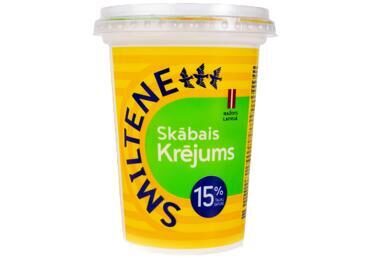 Smiltenes piens skābais krējums 15% 400 g