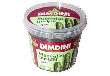 Dimdiņi mazsālīti gurķi 900 g