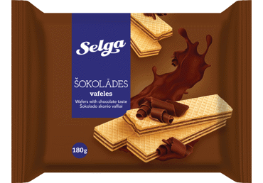 Selga vafeles ar šokolādes garšu 180 g