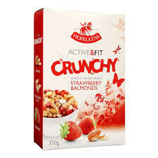 Herkuless Active&Fit crunchy muesli with strawberries and almonds 350 g