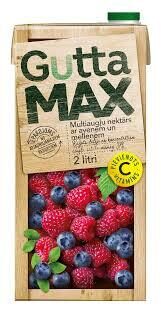 Gutta Max raspberry and blueberry nectar 2 l