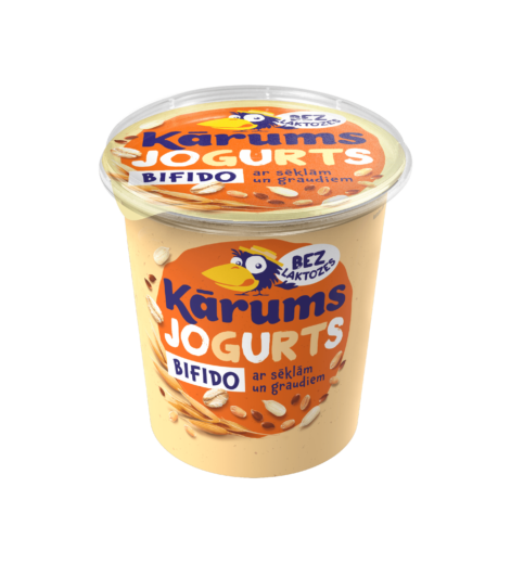 Kārums bifido jogurts ar sēklām un graudiem, bez laktozes 350 g