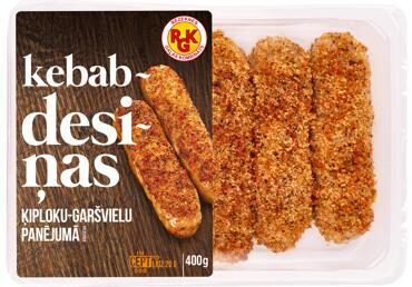 RGK Kebabdesiņas ķiploku-garšvielu panējumā, atdzesētas, kārbā 400g