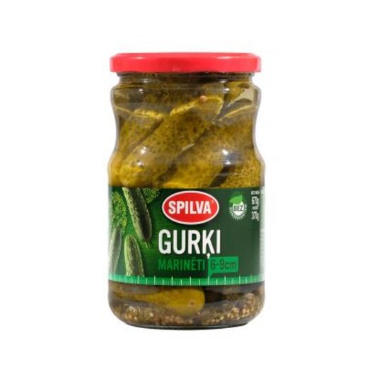 Spilva marinēti gurķi 6-9 cm 670 g