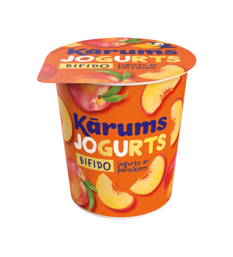 Kārums bifido jogurts ar persikiem 350 g 