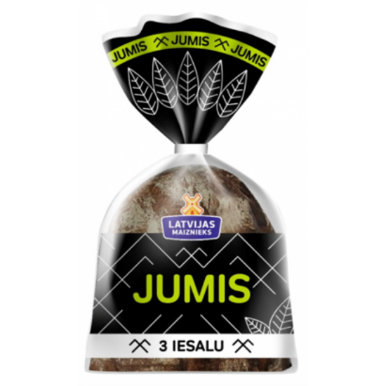 Latvijas maiznieks rudzu maize “Jumis” 3 iesalu bez rauga 390 g