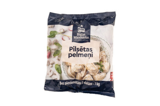 Rīgas miesnieks pelmeņi “Pilsētas” 1 kg