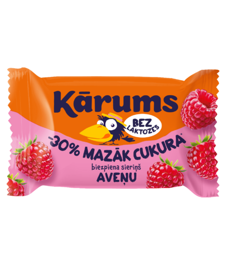 Kārums aveņu biezpiena sieriņš bez laktozes 40 g