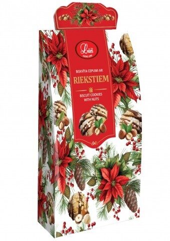 Lāči biskvīta cepumi ar šokolāde glazūru un riekstiem 50 g